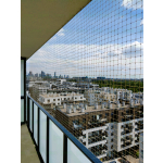 Wzmocniona siatka ochronna na balkon dla kota montaż bez wiercenia Warszawa