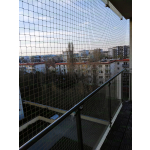 Wzmocniona siatka dla kota z drutem na balkon dla kota montaż Warszawa